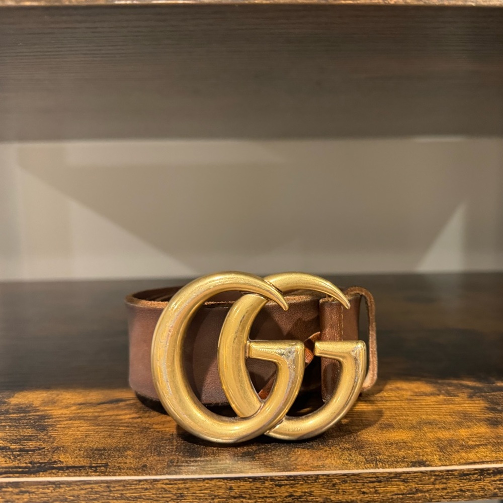 Gucci Brown Leather Belt Sz80